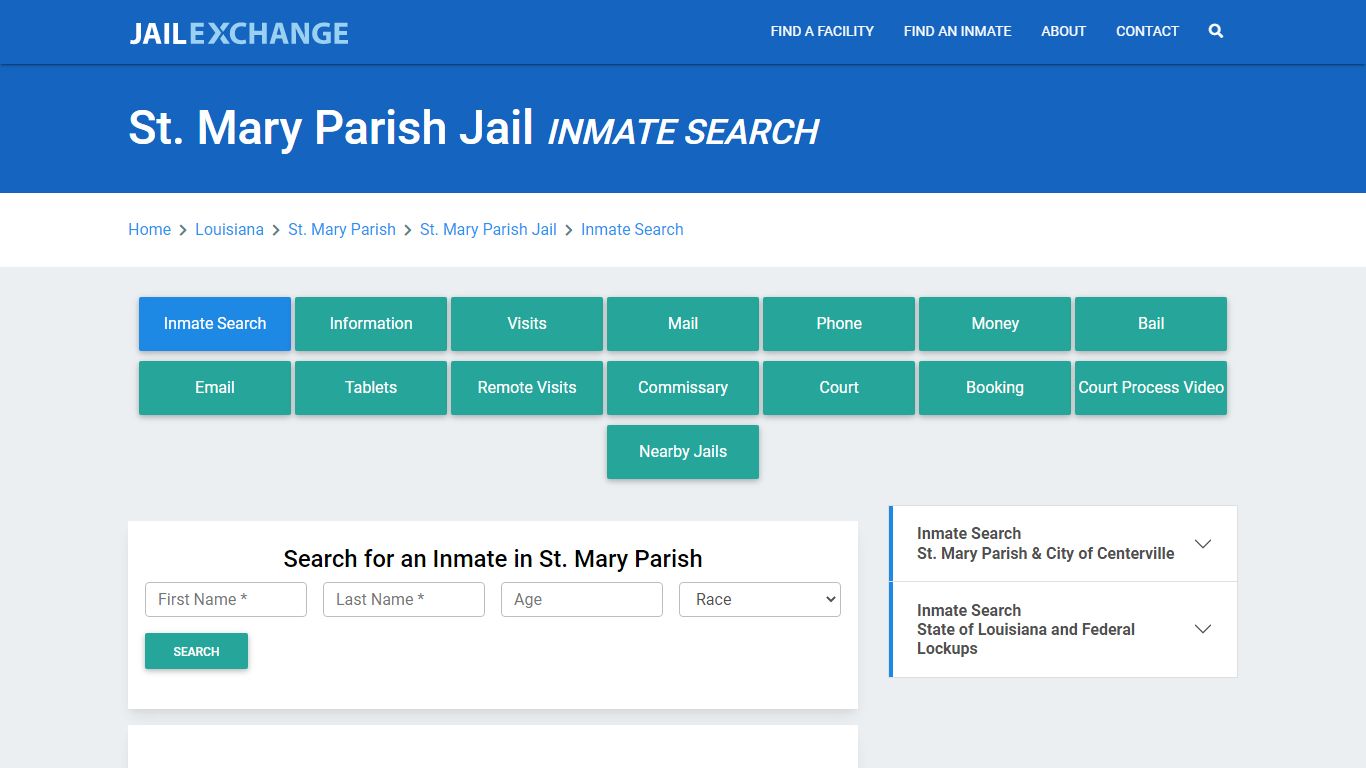 St. Mary Parish Jail, LA Inmate Search: Roster & Mugshots